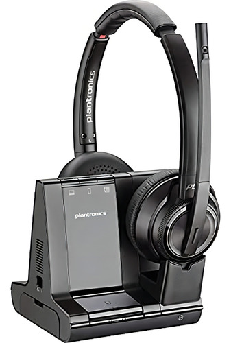 Plantronics Savi 8200 Series W8220-m Sistema De Auriculares Dect Inalámbrico, Certificado Para Skype Empresarial