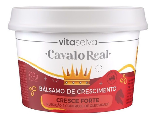 Imagem 1 de 10 de Bálsamo Crescimento Cavalo Real Biotina Vita Seiva 250g