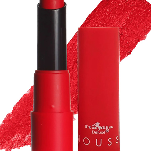 Lip Combo Mousse Matte +delineador +bálsamo By Italia Deluxe 04 Red Stiletto