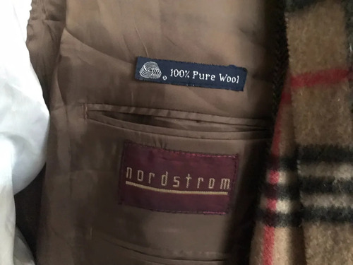 Burberry By Nordstrom Blazer Tweed 100 % Wool Pure,us Cafe Claro Tweed 44r (Usado)
