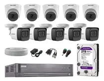 Comprar Kit 10 Cámaras De Seguridad Hikvision 5mp 05 Camaras Audio
