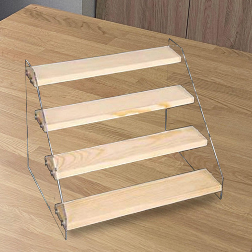 Expositor De Madera Con Soporte De Acrílico 4 Capas
