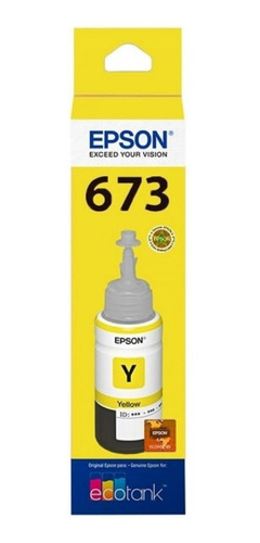Imagen 1 de 5 de Tinta Epson T673 Amarillo Original L805 L810 L850 L1800