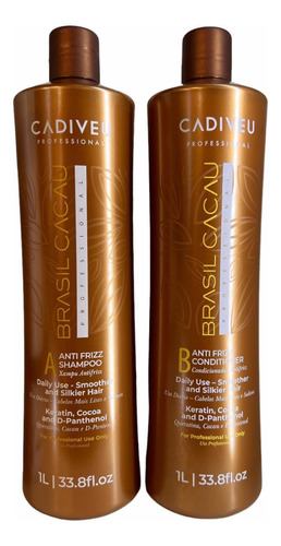  Shampoo y Acondicionador Antifrizz Brasil Cacau