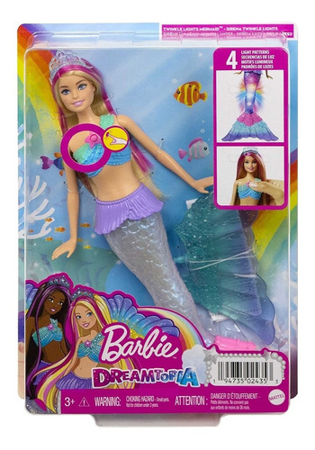 Barbie Dreamtopia Twinkle Lights Mermaid Original Mattel