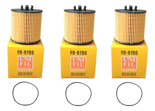 Filtro De Aceite Para Seat Leon 1.4 2008-2009 Fo-9706 3 Pzas
