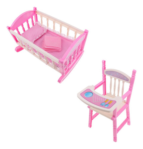 Silla Plegable De Bebé Abs Y Juguete De Cuna For Muñeca