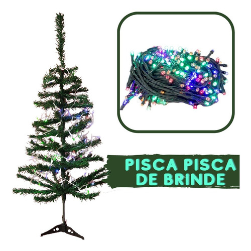 Árvore De Natal Pinheiro Luxo 90cm 73 Galhos Bem Cheio