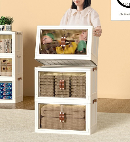 4 Nivel Cajonera O Estante Plegable Multicapa Con Ruedas
