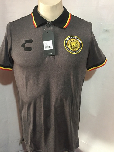 Playera Cuello Polo Charly Leones Negros De Udeg  Original