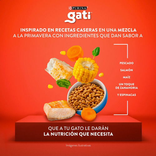Alimento Gati Pescado Y Salmón X 15 Kg