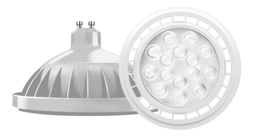 Lámpara Ar111 Led Macroled Marco Blanco 11w Luz Fría/cálida