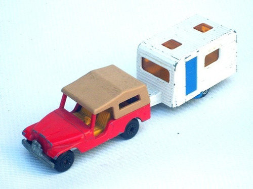 Matchbox Cod 173 - Superfast Lesney Cj 6 Jeep N-53 + Caravan