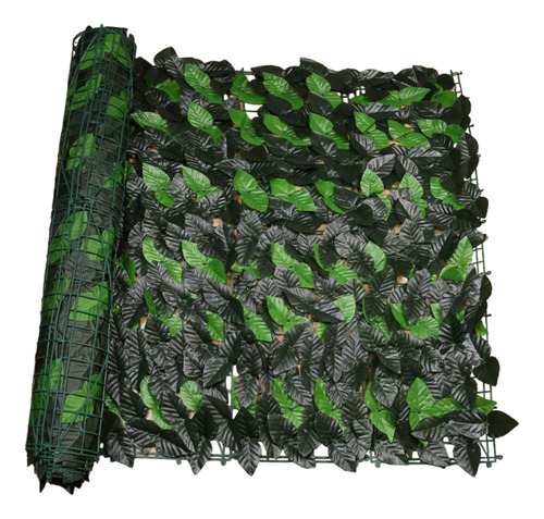Pantalla De Pared De Privacidad De Hojas Verde Oscuro 0,5x3m