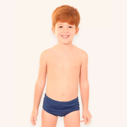 Sunga Lisa Infantil Praia Menino Uv50 Piscina Natação Cores