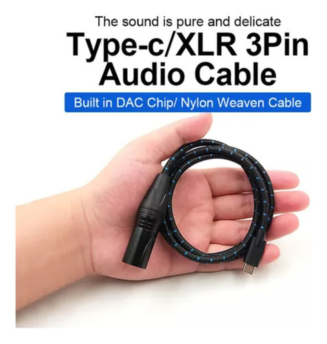Nuevo Cable Tipo C A Xlr De 3 Pines, Adaptador De 100