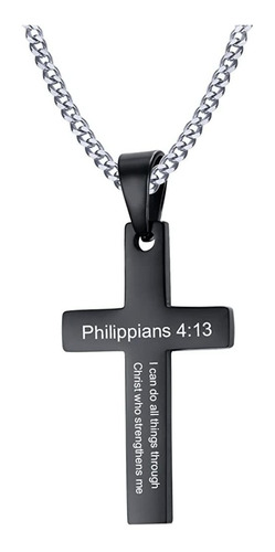 Acero Inoxidable 316l Biblia Cristiana Verso Collar Cru...