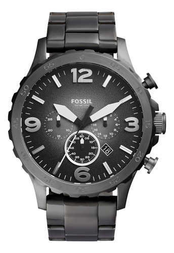 Reloj Cronógrafo Nate Quartz De Acero Inoxidable De Fossil P