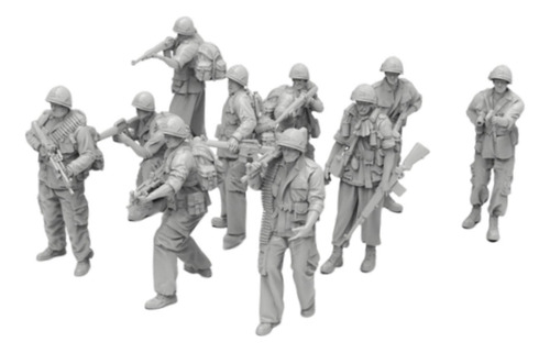 10 Figuras De Soldados En Miniatura, Escala 1:72, Para