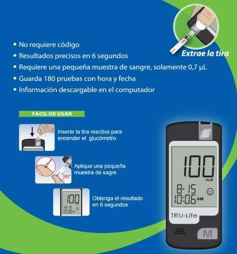 Tiras Reactivas Para Glucometro Tru Life (caja X 150 Uds)