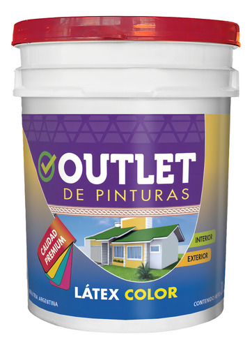 Pintura Latex Color Premium Teja Colonial X 20 Litros Acabado Mate