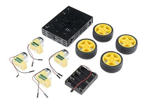 Chasis De Metal 4 Llantas Dagu Robot Arduino Pic Raspberry