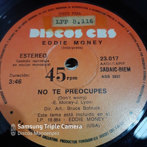 Simple Eddie Money Discos Cbs C12