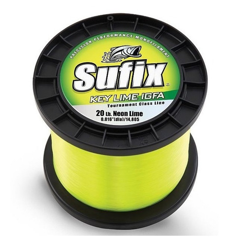 Linea Sufix Key Lime Igfa 30 Lb 900m Clase Torneo Color Neon lime