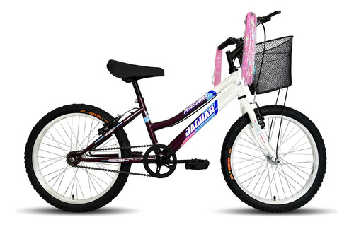 Bicicleta Para Niña Con Canasta Rodada 20 Color Blanco/morado