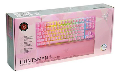 Teclado Gamer Razer Huntsman V2 Tkl Quartz Sw Red Us