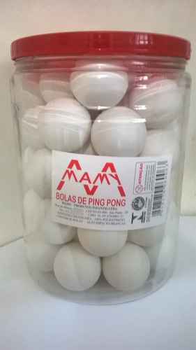 Bolas Bolinhas De Ping Pong Brancas Mamy 48 Unidades