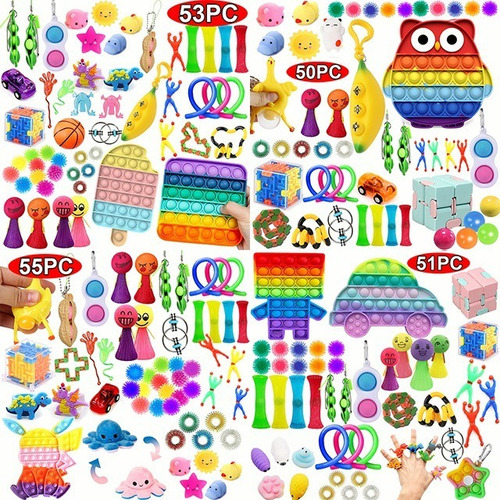 Kit Brinquedos Anti Stress Fidget Pop It 39 Pcs