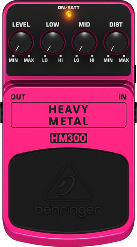 Imagem 2 de 2 de Pedal P Guitarra Hm300 Distorção Heavy Metal - Behringer +