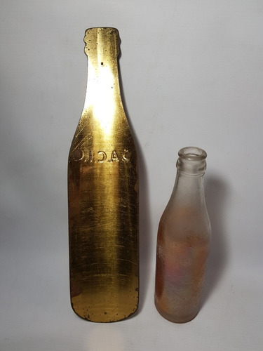 Imagen 2 de 9 de Antiguo Cartel Litografiado Jugos Sacic + Botella Mag 57247