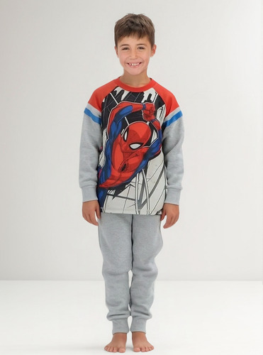 Pijama Algodón Spiderman Caffarena Talla 4 Color Gris 30889