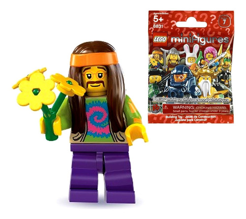 Lego Hippie - Minifigura Serie 7 8831 - Lm001 6 Hippie