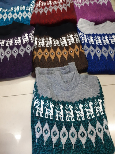 Chompa De Alpaca Para Hombre Modelo Ojitos