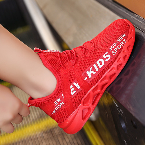 Zapatillas De Correr Para Niños Transpirables De Malla