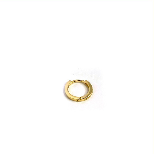 Piercing Hélix Cartilagem Argola Ouro 18k Com Zircônias Mod2 Cor Dourado