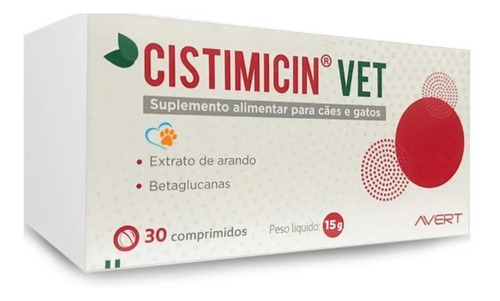 Imagem 1 de 2 de Cistimicin Vet - Suplemento Alimentar Para Cães E Gatos