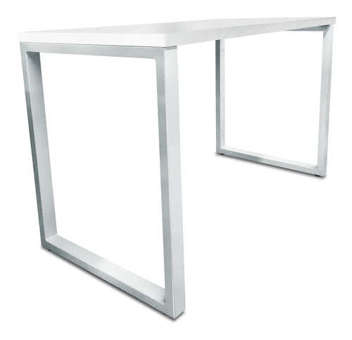 Mesa Para Escritório Estilo Industrial 100cm MDP Branco