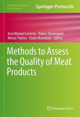 Libro Methods To Assess The Quality Of Meat Products - Jo...