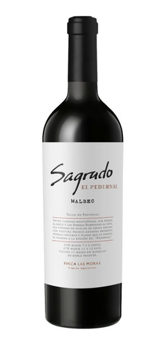 Vino Sagrado El Pedernal Malbec 750ml. --