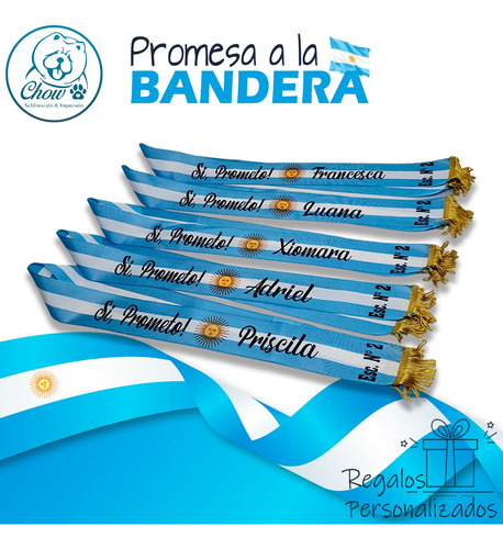 Banda Promesa A La Bandera Personalizada