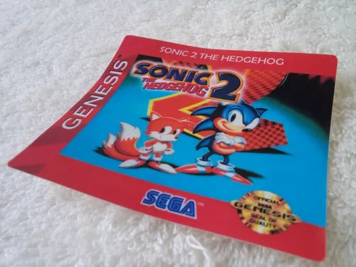 LABEL ETIQUETA ADESIVA SONIC THE HEDGEHOG 2 PARA CARTUCHO DE MEGA