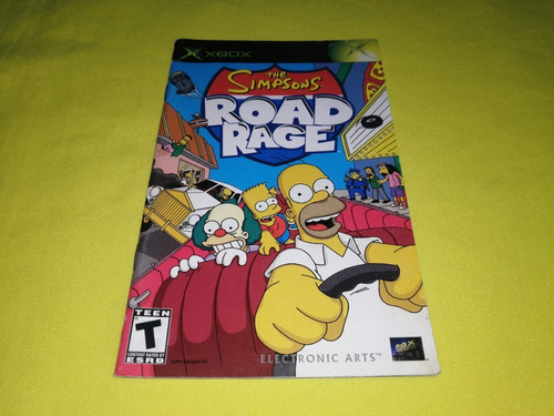 Manual Original The Simpsons Road Rage Xbox Clasico