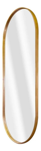 Espelho Oval Corpo Inteiro Moldura Metal 1,50x50 Luxo Cor da moldura Dourado