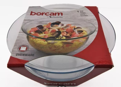 Bowl Tazón Transparente 1.9 Lt Borcam De Pasabahce Turquía