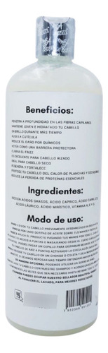 Aceite De Coco 1l Antifrizz Hidrata Regenera Y Protege