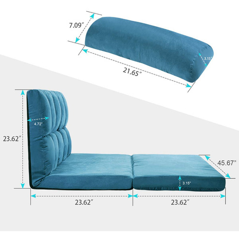Hepmimzhu Sofá De Suelo Ajustable Sofá Cama Plegable